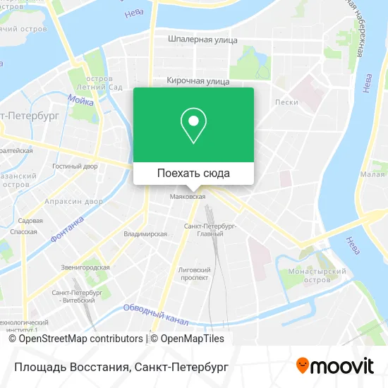 Карта Площадь Восстания