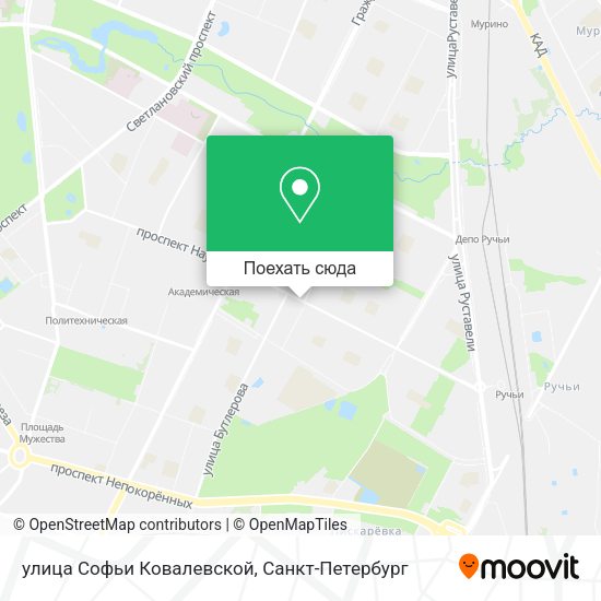 Карта улица Софьи Ковалевской