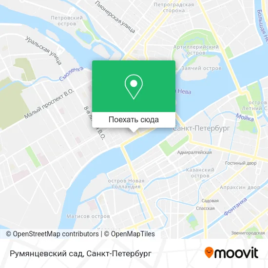Карта Румянцевский сад