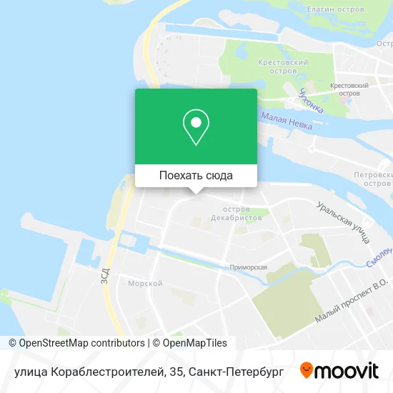 Карта улица Кораблестроителей, 35