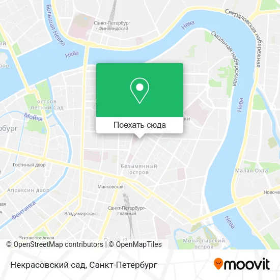 Карта Некрасовский сад