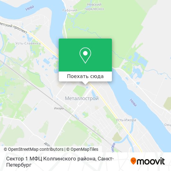 Карта Сектор 1 МФЦ Колпинского района