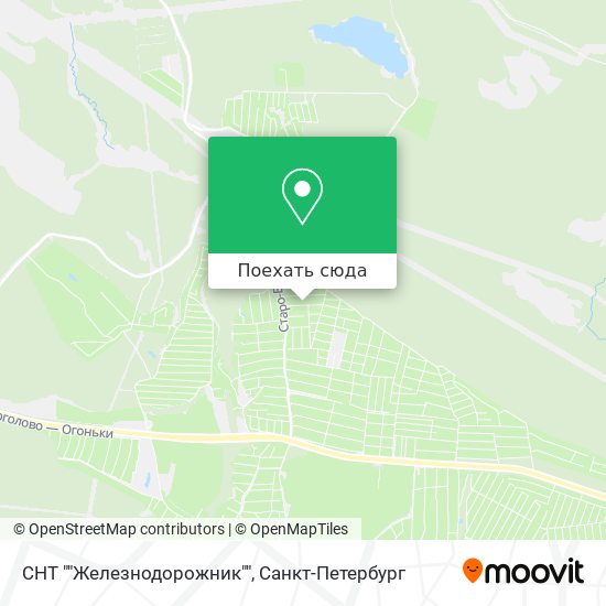 Карта СНТ ""Железнодорожник""
