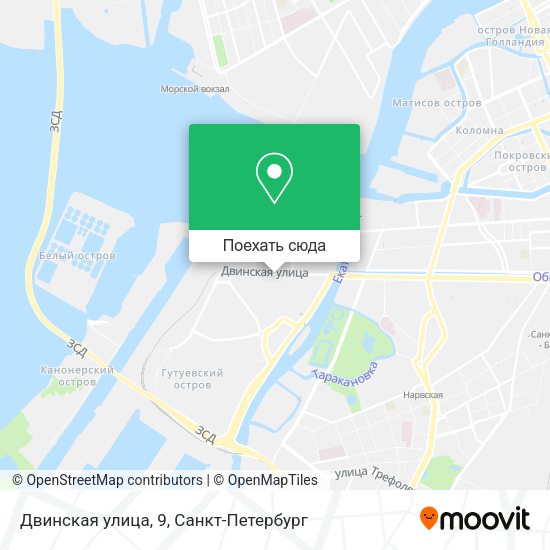 Карта Двинская улица, 9