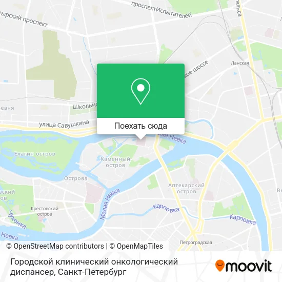 Карта Городской клинический онкологический диспансер