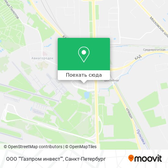 Карта ООО ""Газпром инвест""