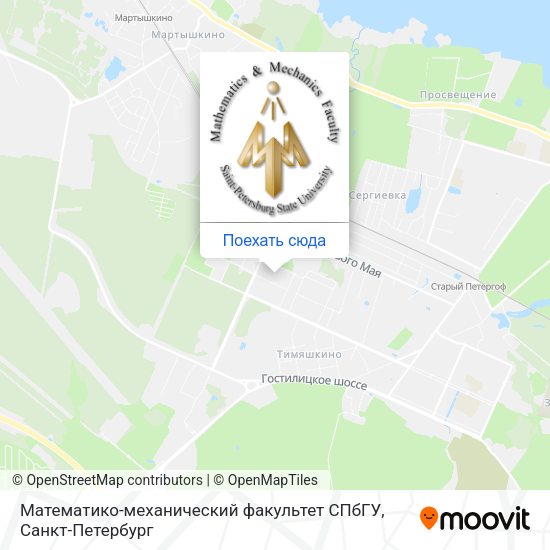 Карта Математико-механический факультет СПбГУ