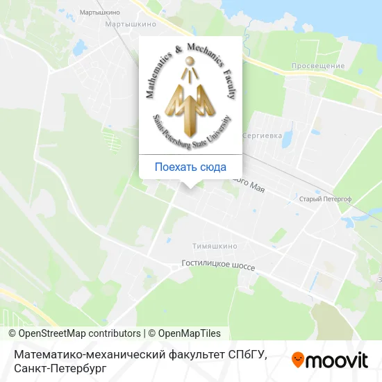 Карта Математико-механический факультет СПбГУ