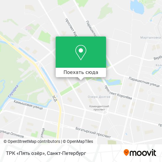 Карта ТРК «Пять озёр»