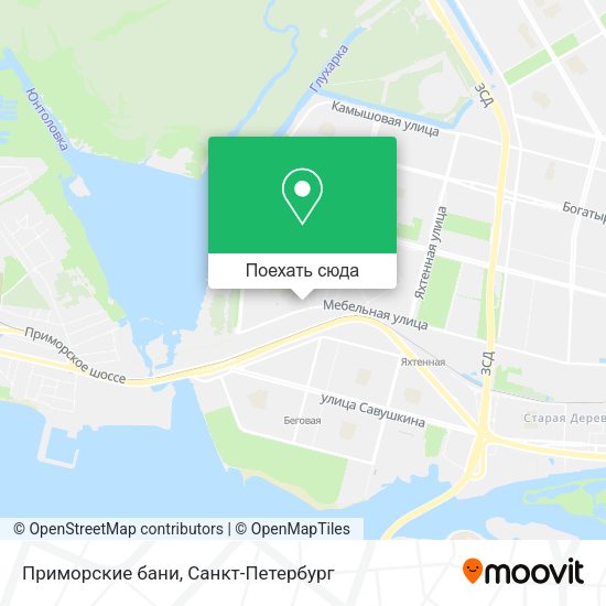 Карта Приморские бани