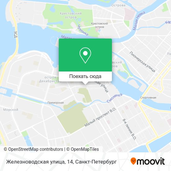 Карта Железноводская улица, 14