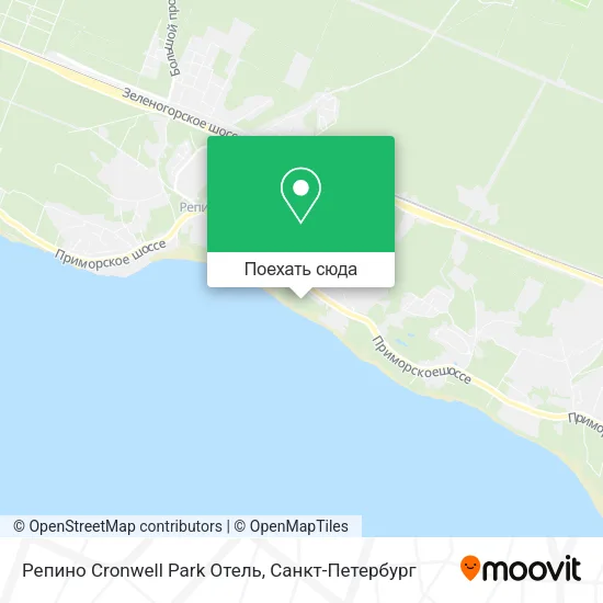 Карта Репино Cronwell Park Отель