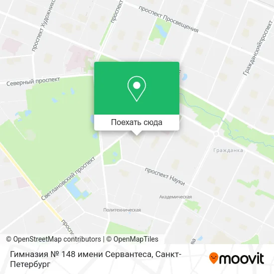 Карта Гимназия № 148 имени Сервантеса