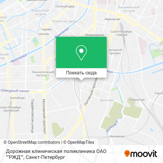 Карта Дорожная клиническая поликлиника ОАО ""РЖД""