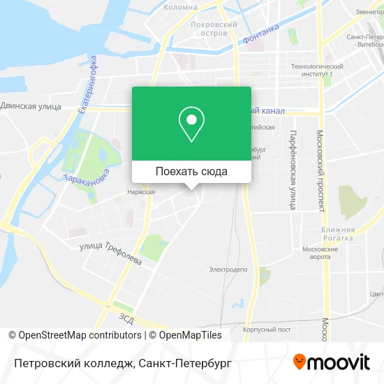 Карта Петровский колледж
