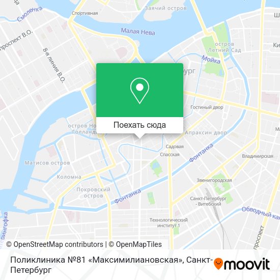 Карта Поликлиника №81 «Максимилиановская»