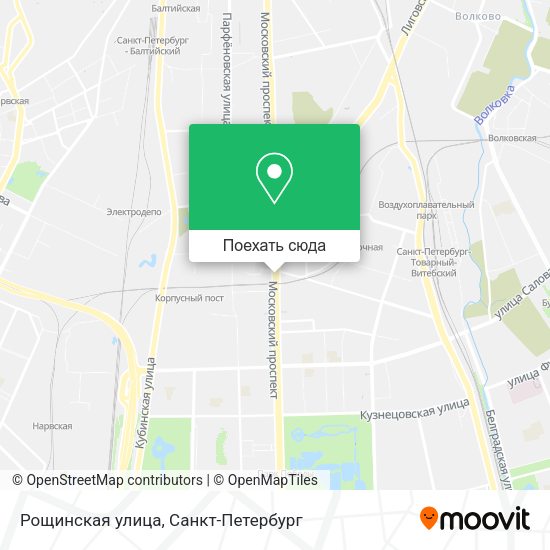 Карта Рощинская улица