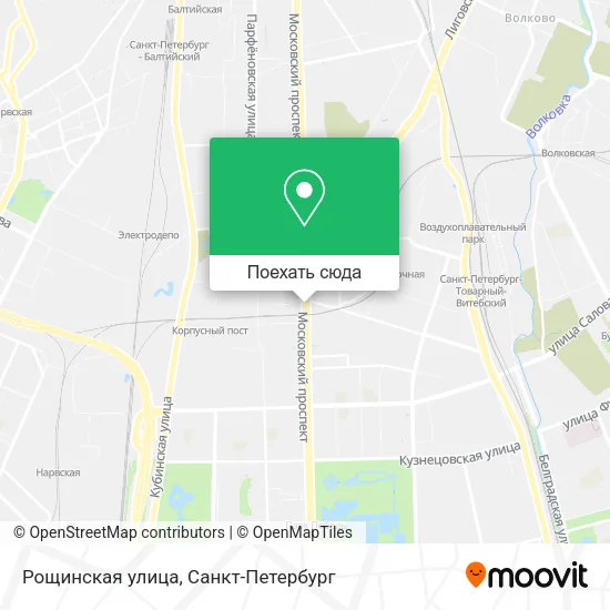 Карта Рощинская улица