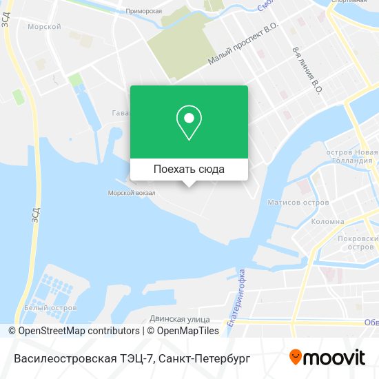 Карта Василеостровская ТЭЦ-7