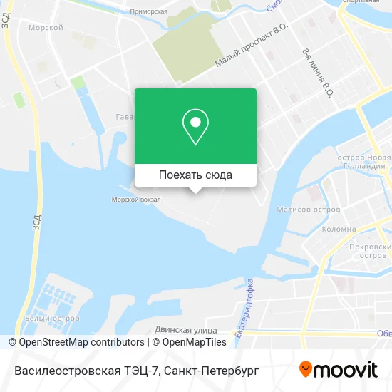 Карта Василеостровская ТЭЦ-7