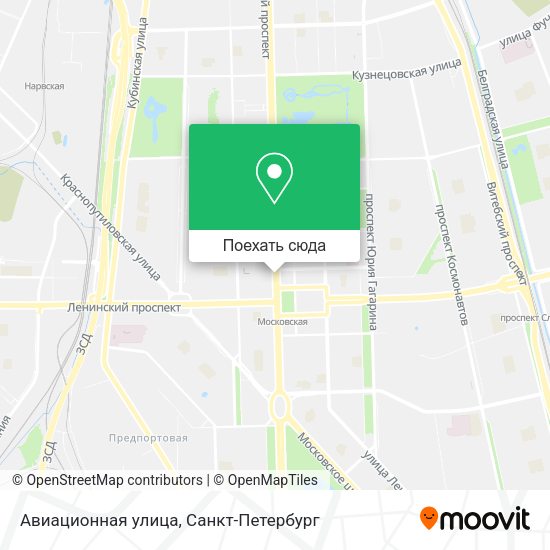 Карта Авиационная улица