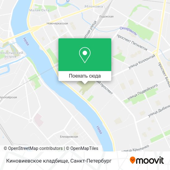 Карта Киновиевское кладбище