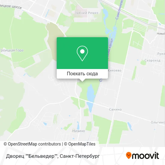 Карта Дворец ""Бельведер""