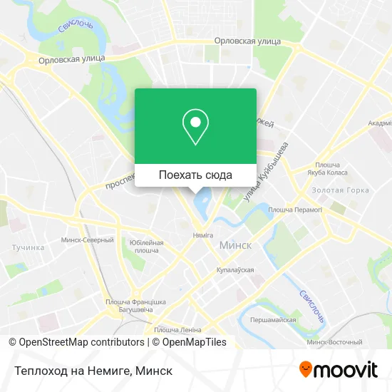 Карта Теплоход на Немиге