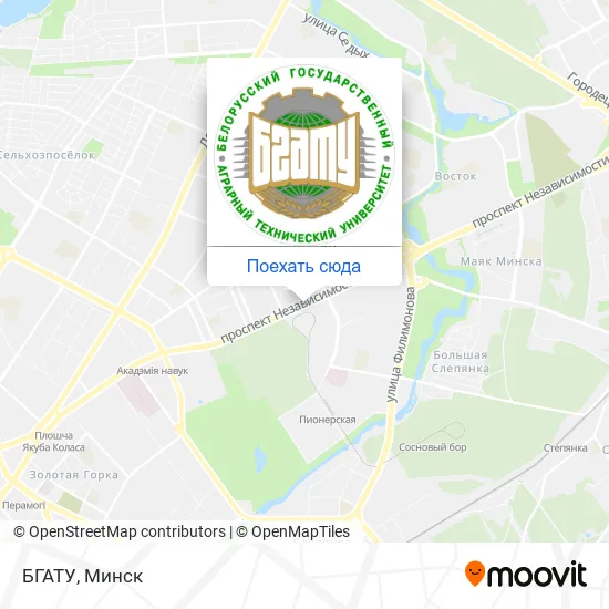 Карта БГАТУ