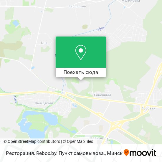 Карта Ресторация. Rebox.by. Пункт самовывоза.