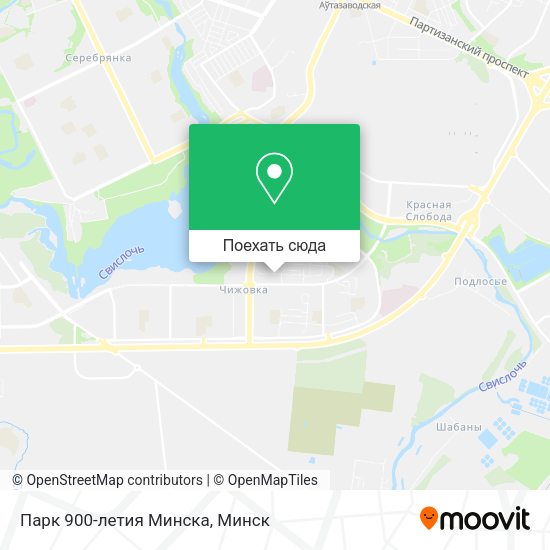 Карта Парк 900-летия Минска