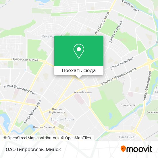 Карта ОАО Гипросвязь