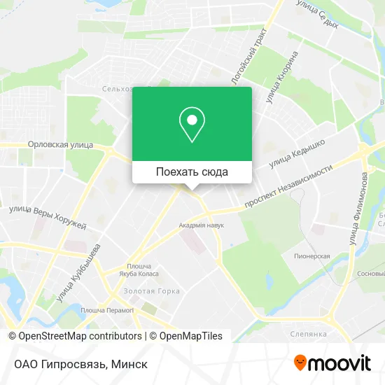 Карта ОАО Гипросвязь
