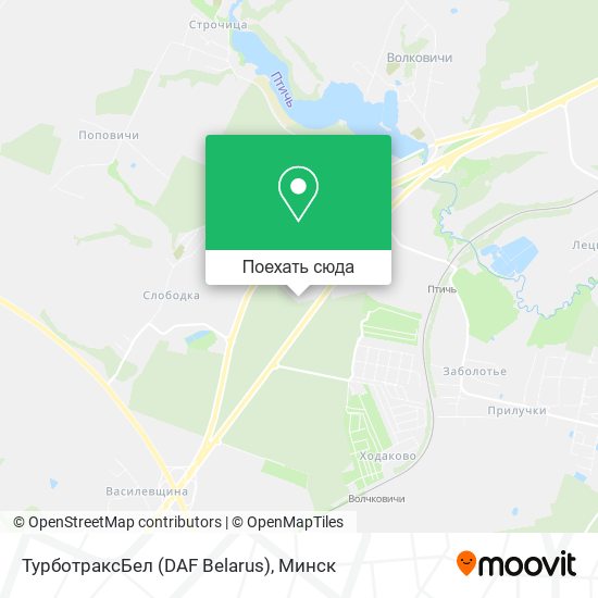 Карта ТурботраксБел (DAF Belarus)