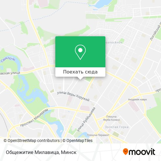 Карта Общежитие Милавица
