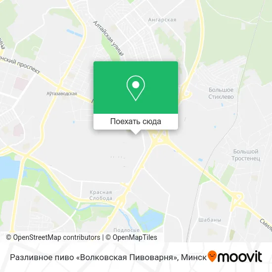 Карта Разливное пиво «Волковская Пивоварня»