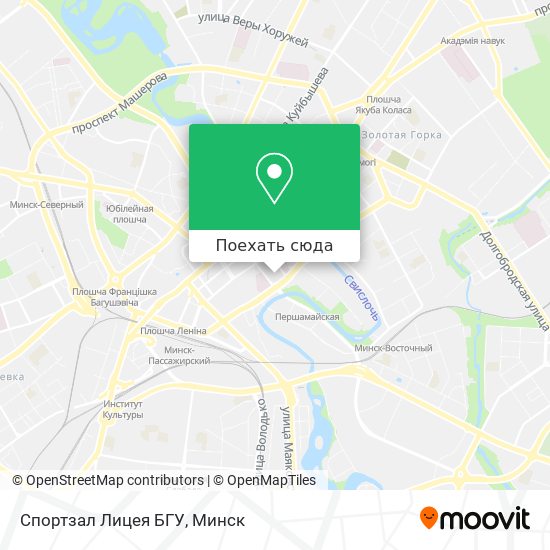 Карта Спортзал Лицея БГУ