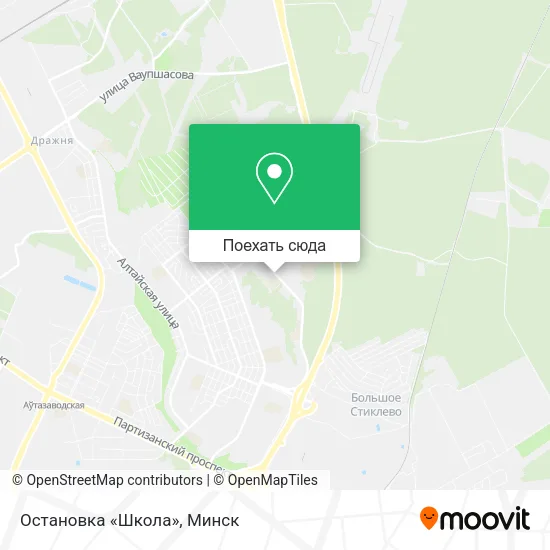 Карта Остановка «Школа»