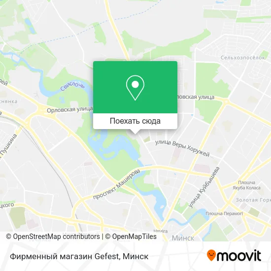 Карта Фирменный магазин Gefest