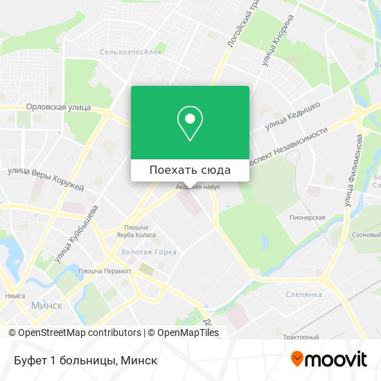 Карта Буфет  1 больницы
