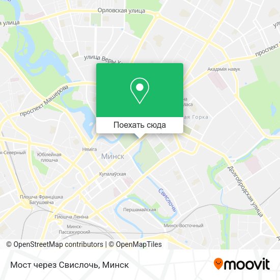 Карта Мост через Свислочь