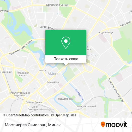 Карта Мост через Свислочь