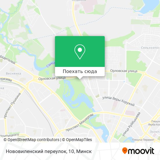 Карта Нововиленский переулок, 10