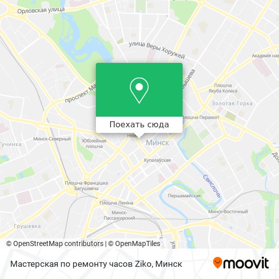 Карта Мастерская по ремонту часов Ziko