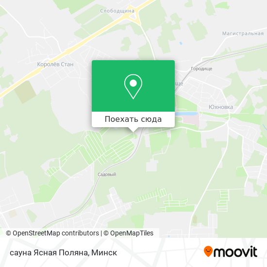 Карта сауна Ясная Поляна