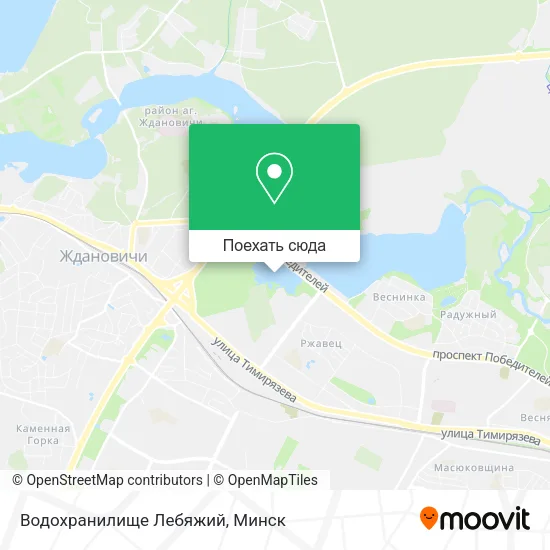 Карта Водохранилище Лебяжий