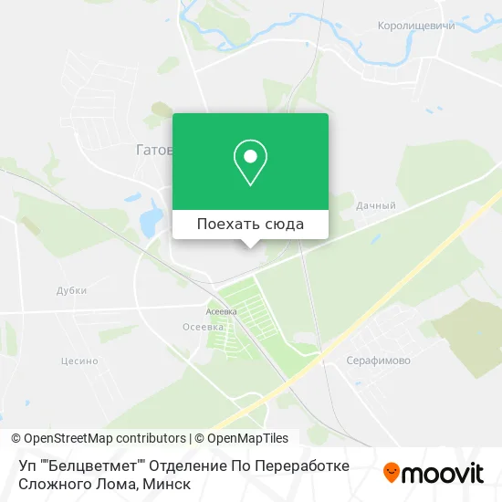 Карта Уп ""Белцветмет"" Отделение По Переработке Сложного Лома