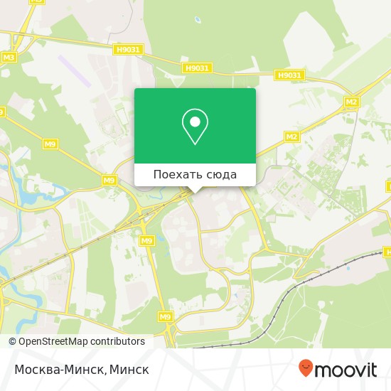 Карта Москва-Минск