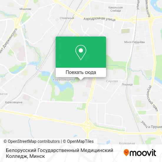 Карта Белорусский Государственный Медицинский Колледж
