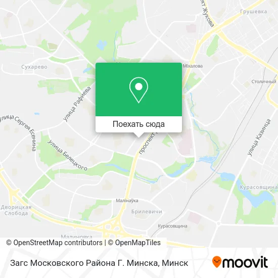 Карта Загс Московского Района Г. Минска